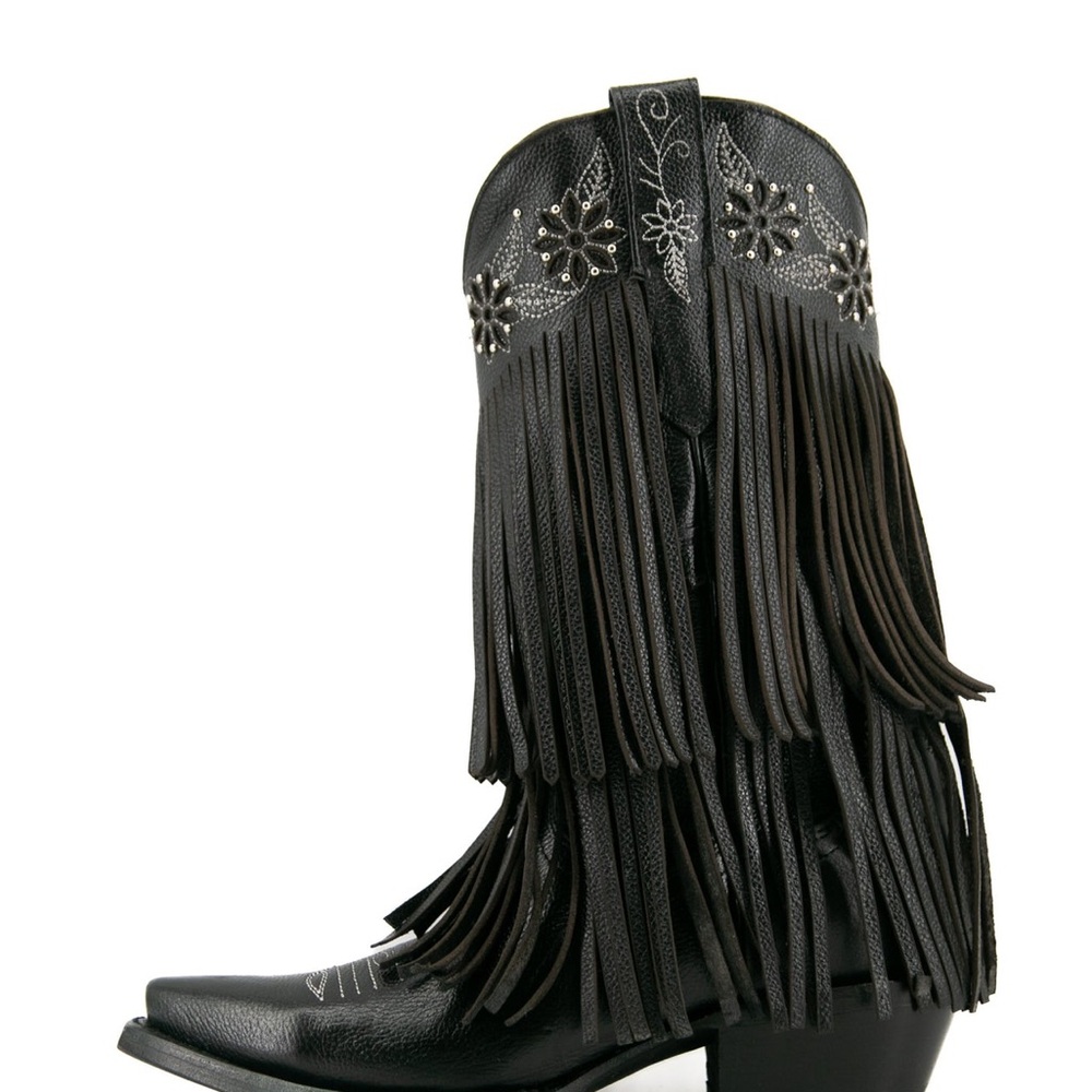 Barbas Snip Toe Cowgirl Boot  - Black